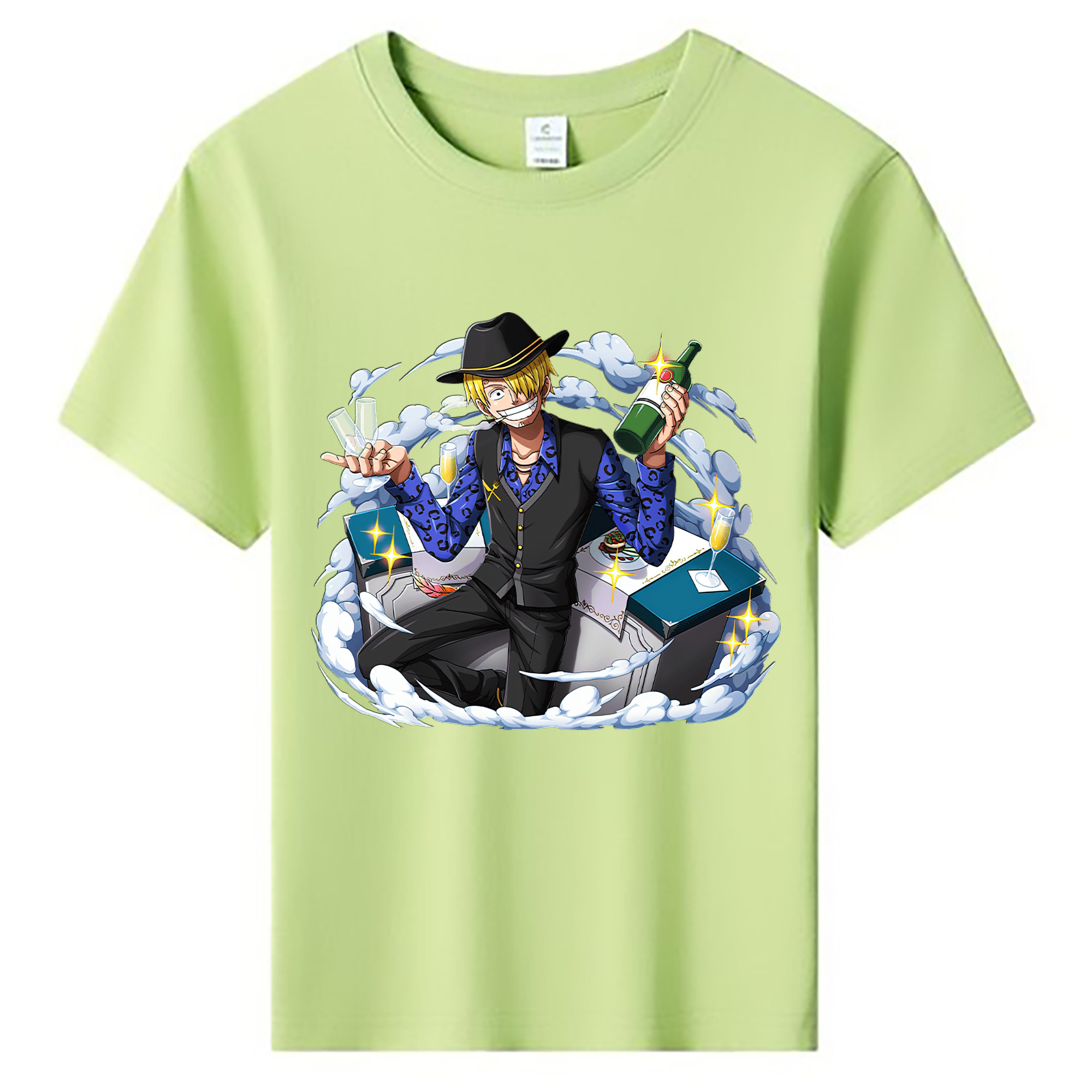 （画像用） ワンピース サンジ ONE PIECE Sanji 綿100％キッズTシャツ（フロントプリント）